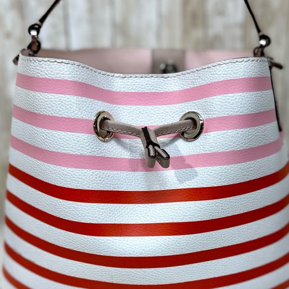 Kate Spade Eva Stripe Large Bucket Bag - Picture 9 of 15